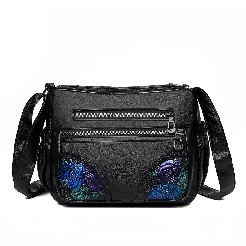 Женская Стеганая сумка-мессенджер из искусственной кожи одноцветная сумка через