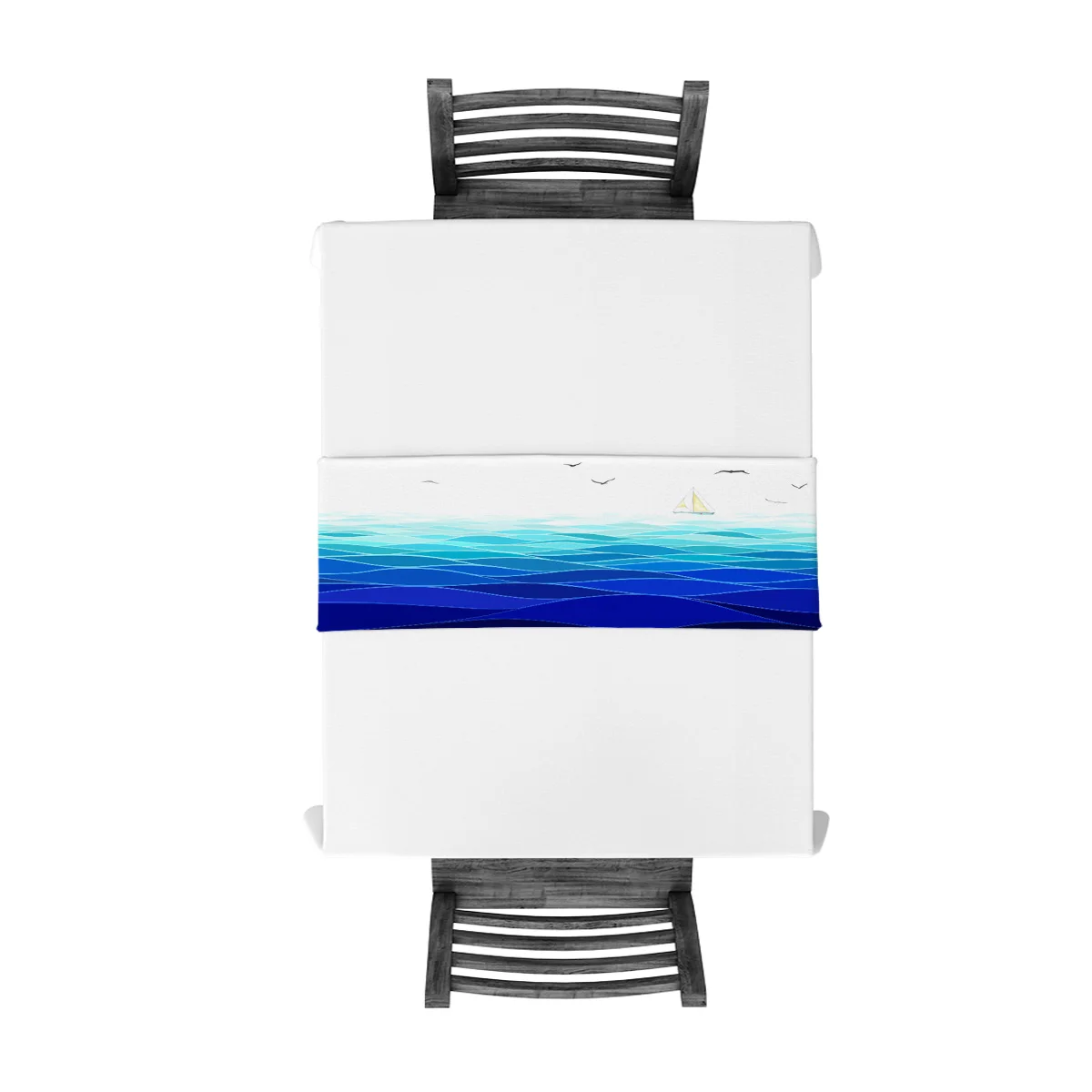 Морской фон настольная дорожка украшение для вечерние ринки свадьбы шампанского