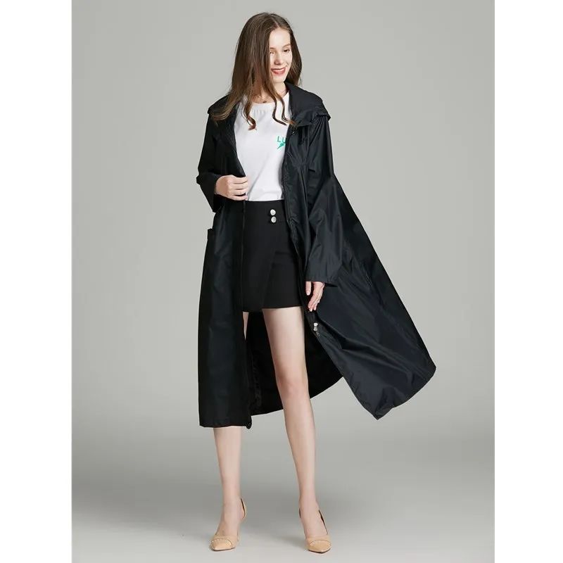 Плащ-пончо женский ветрозащитный, длинный, красный, черный плащ дождевик пончо акм взрослый тонкий красный vs1031a red