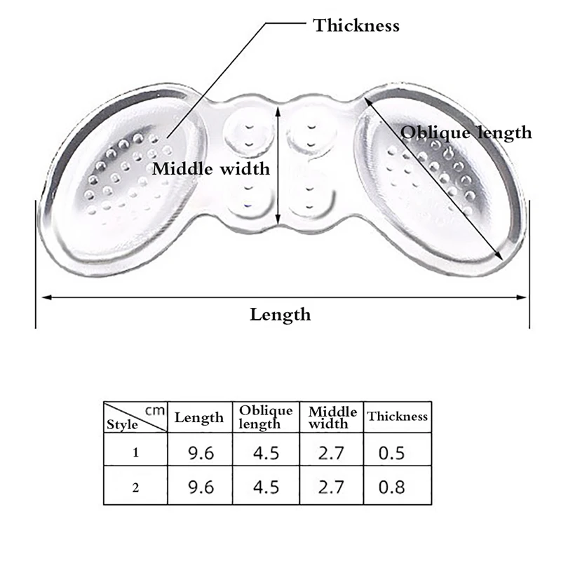

2Pcs/pair Slow Rebound Butterfly Dispensing Anti-slip Heel Stick Women Insoles For Shoes High Heels Pain Relief Foot Care Insert
