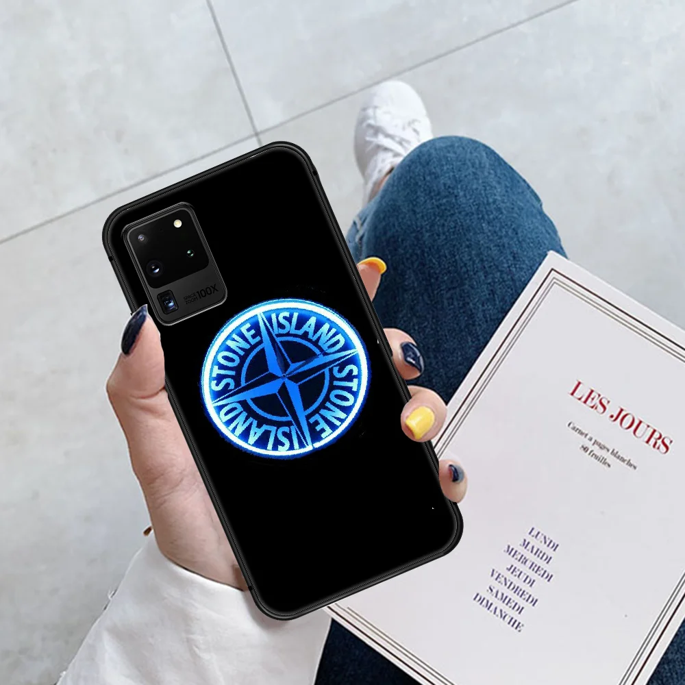 

Brand Fashion Stone and Islands Phone Case Cover Hull For Samsung Galaxy S 6 7 8 9 10 e 20 Edge Uitra Note 8 9 10 Plus black