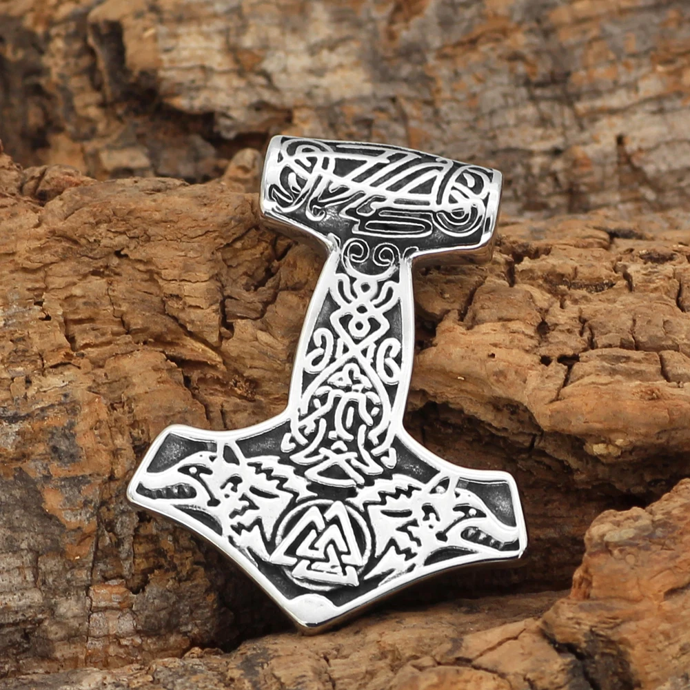 Скандинавский Викинг Молот Тора из нержавеющей стали Mjolnir odin wolf valknut ожерелье с