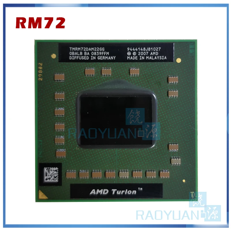 AMD Turion 64 X2 мобильный технологии RM 72 RM72 2 1 ГГц двухъядерный нить Процессор