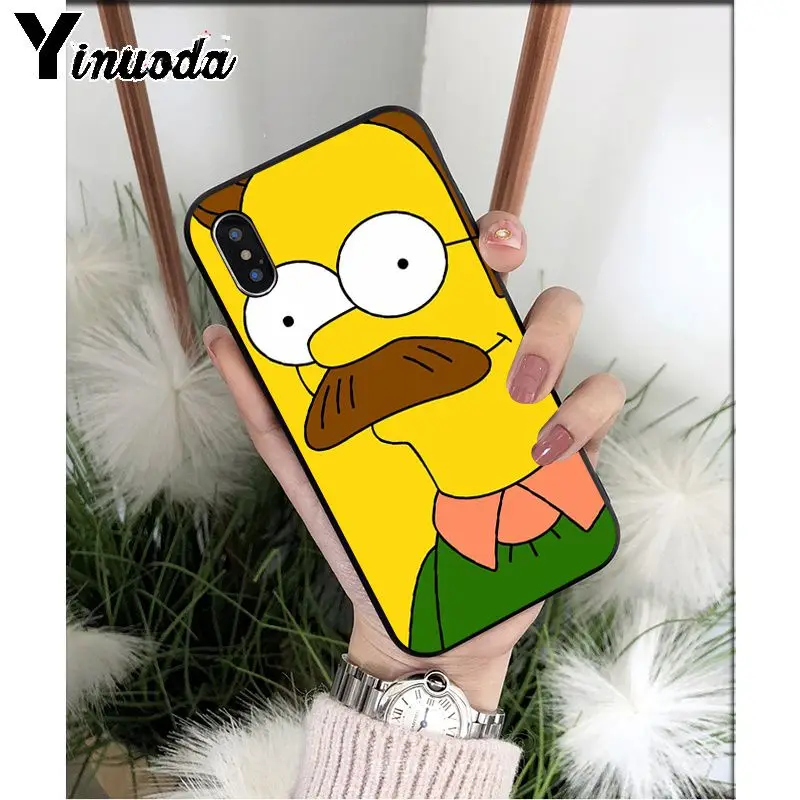 Yinuoda Забавный мультфильм Симпсон аниме мягкий, силиконовый, из ТПУ чехол для телефона Apple iPhone 8 7 6S Plus X XS MAX 5 5S SE XR чехол