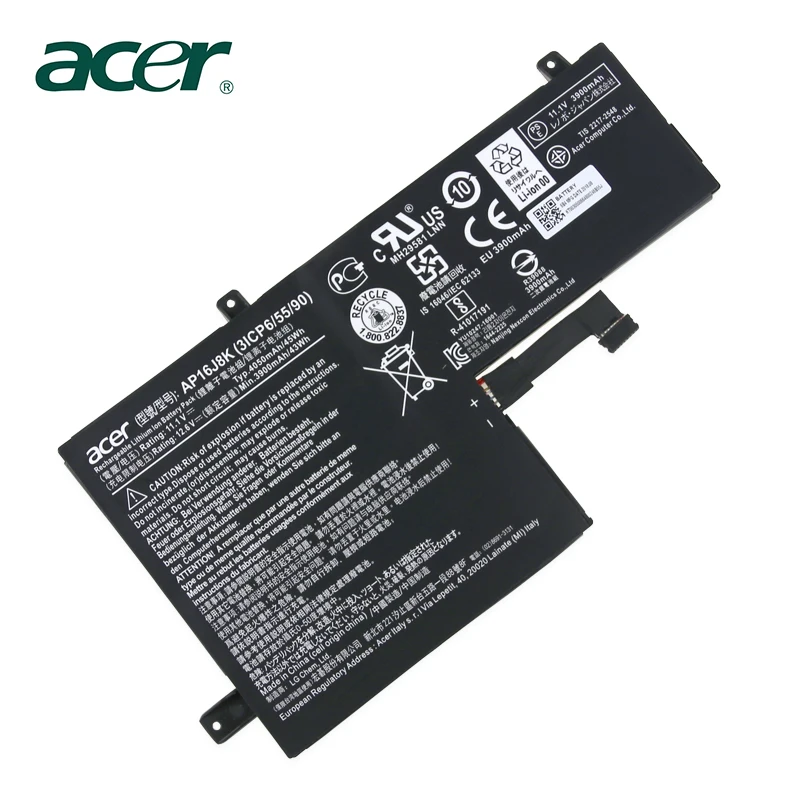 Оригинальный аккумулятор для ноутбука acer C731 3ICP6/55/90 AP16J8K серии Tablet 11 1 V 45wh |