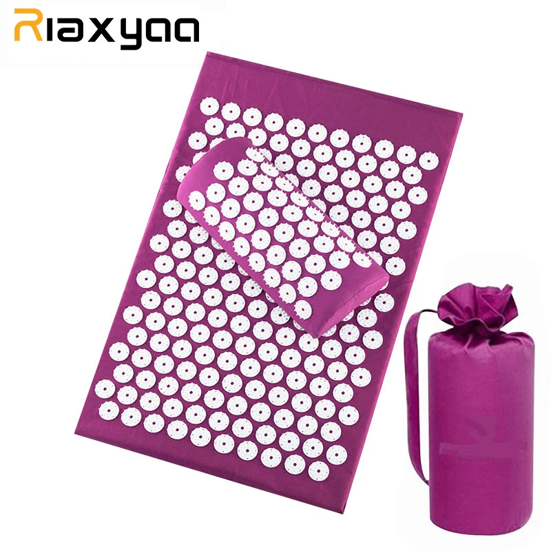 Массажный коврик акупрессурный с подушкой для облегчения боли в спине