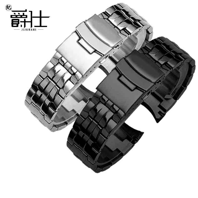 Ремешок из нержавеющей стали для мужских часов сменный металлический браслет со