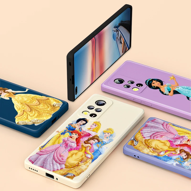 

Beautiful Disney Princesses For Honor 50 SE V40 30 30S 20 20E 20S Lite Pro Plus 5G Phone Case Liquid Silicone Soft TPU Cover