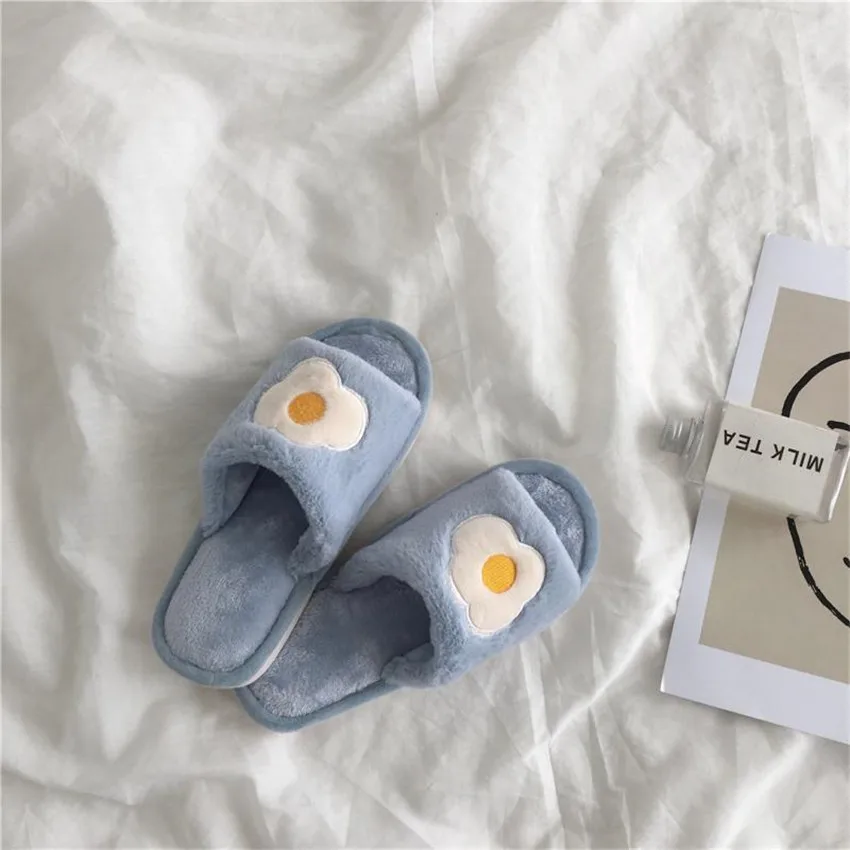 Домашние тапочки Мэгги Уокер Pantoufle Femme Милые плюшевые женские домашние с вышитым