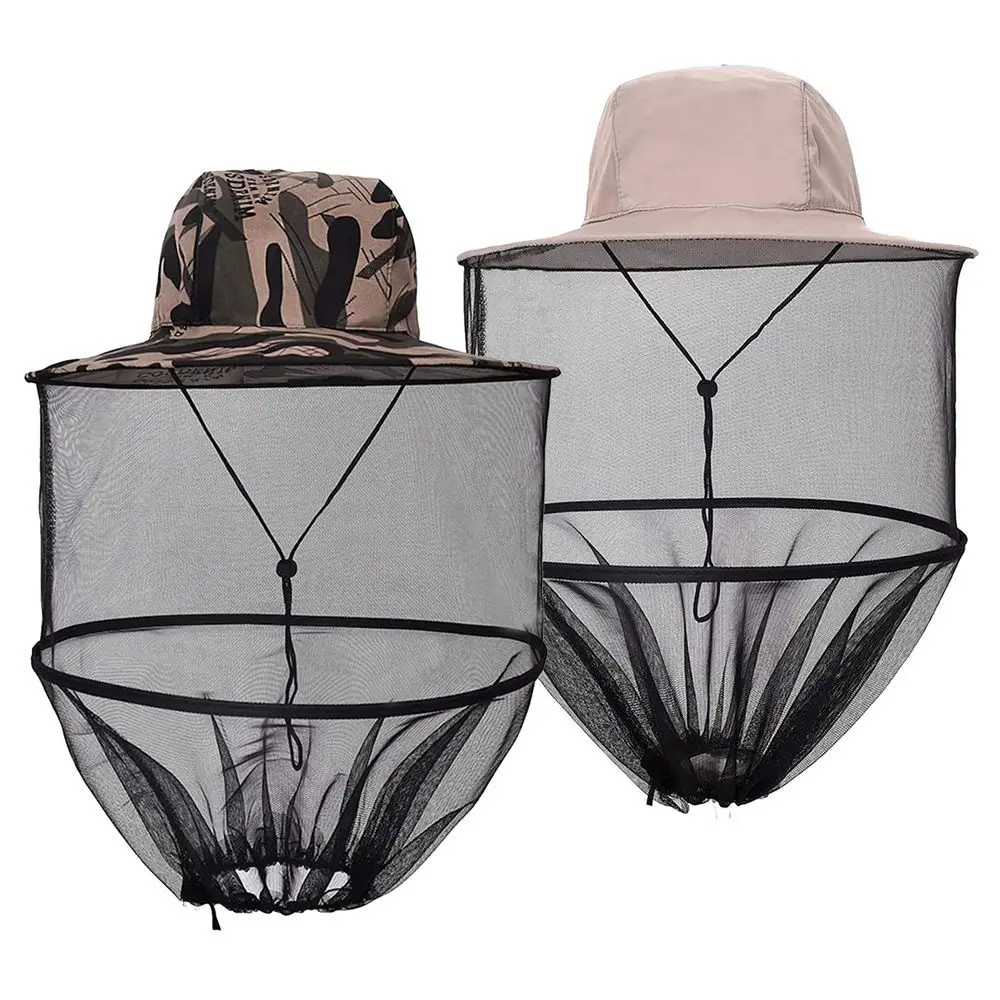 

Outdoor Fishing Camping Folding Leisure Ultraviolet-proof Beekeeping Anti-mosquito Net Hats Unisex Caps Fishing Apparel