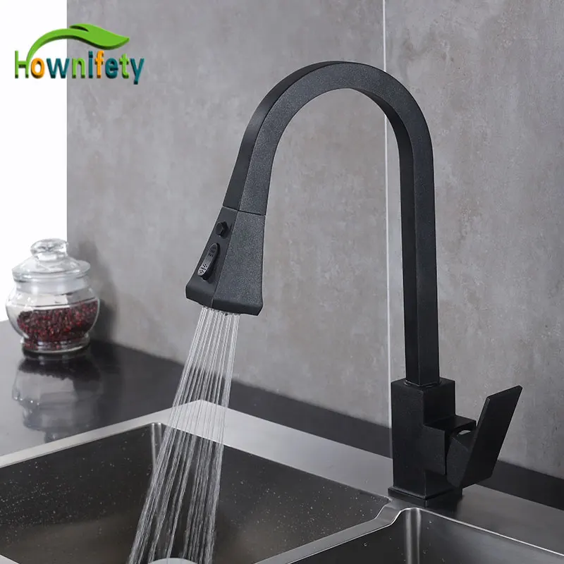 Смесители для кухни с распылителем выдвижной кран одной ручкой поворот на 360
