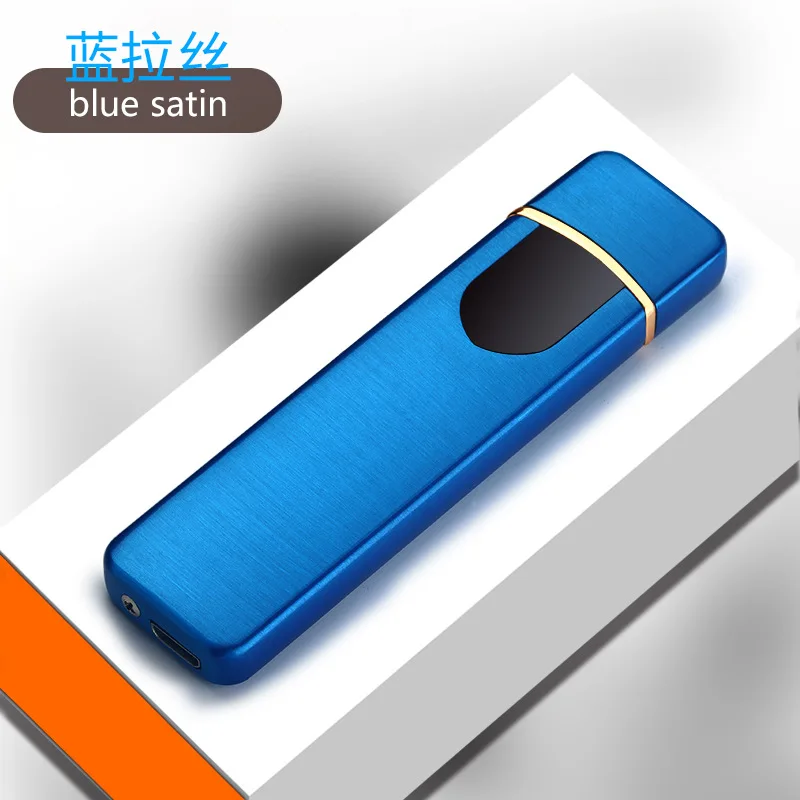 Умная сенсорная зарядная Зажигалка Ветрозащитная креативная USB Электронная