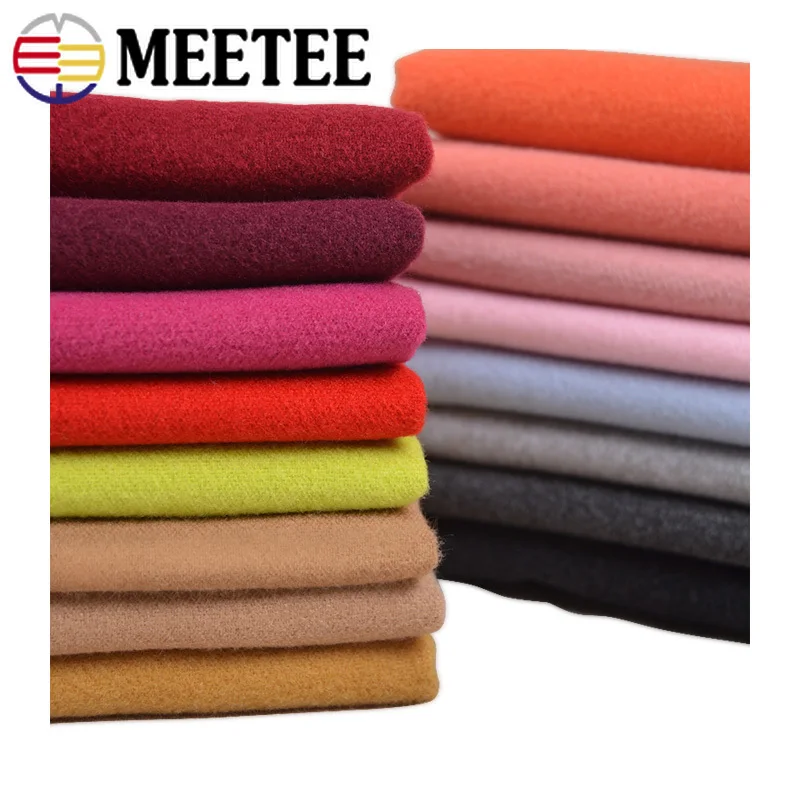 1 шт. Meetee 50 см * 150 толстый двухсторонний шлифованный кашемир шерстяной чистый цвет