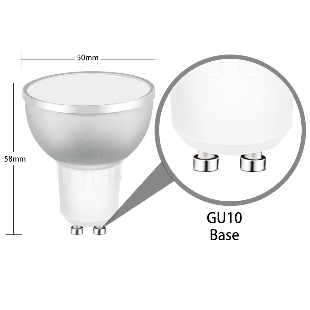 GU10 WiFi Smart LED Light Bulb RGBCW Warm White Daylight Multicolor Work with Alexa Google Home |