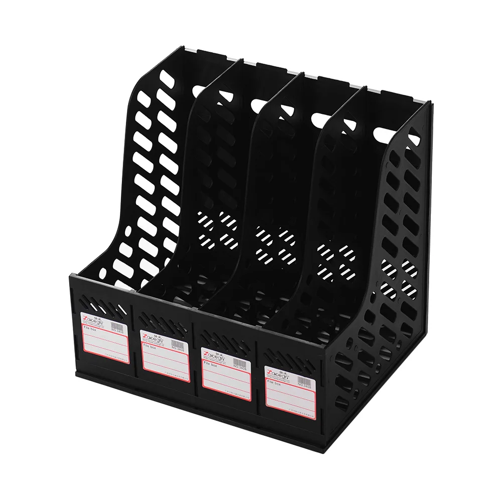 4 секции пластиковый держатель разделитель файлов органайзер для хранения