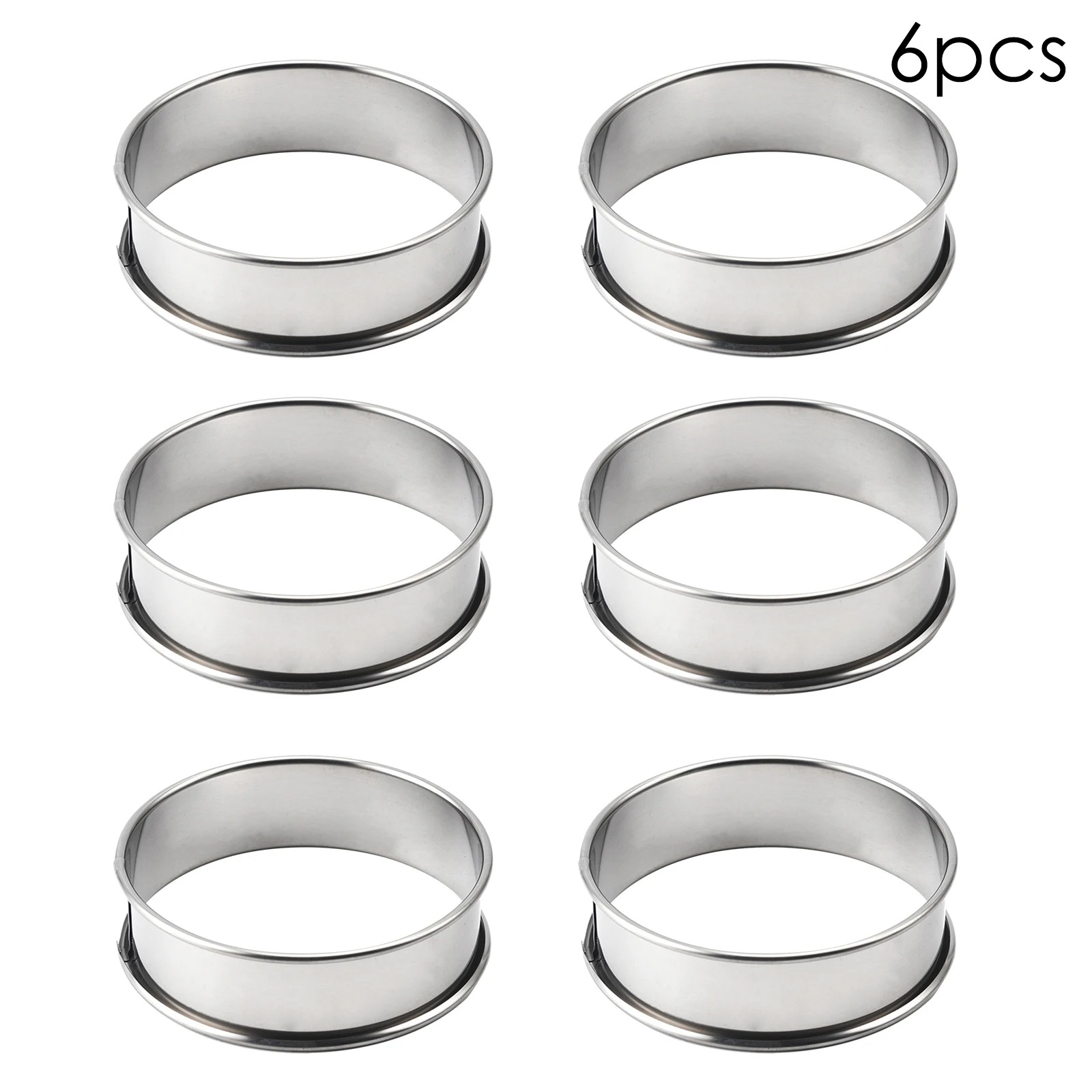 

Muffin Tart Rings Double Rolled Tart Ring Crumpet Rings Molds For Shortbread Puff Pastry Small Flan Mousse Cake Ring