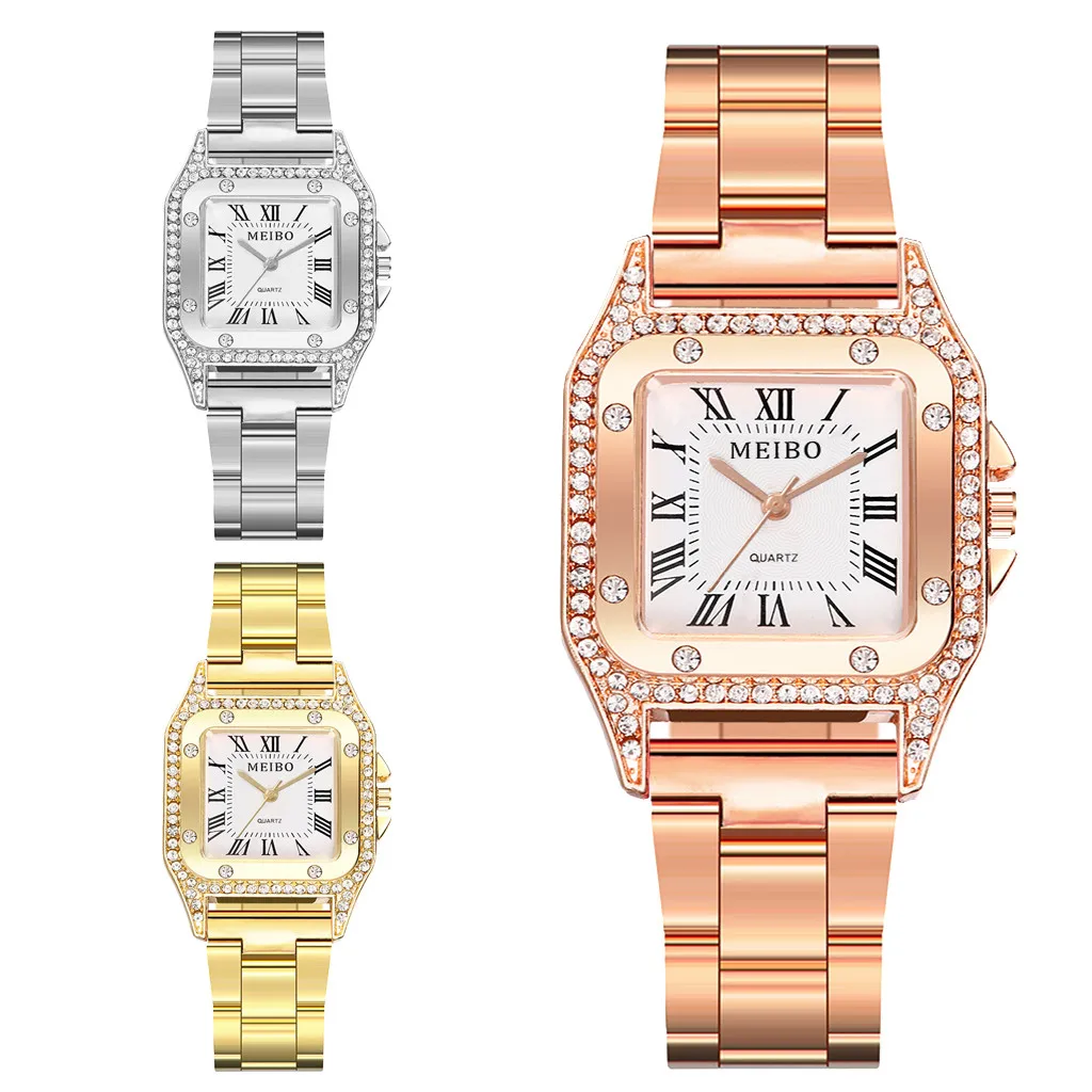 

Fast Delivery Women Watches Top Brand Luxury Gold Square Watch Quartz Watch Stainless Steel Watch Women Dress Ladies Clock Zeg #