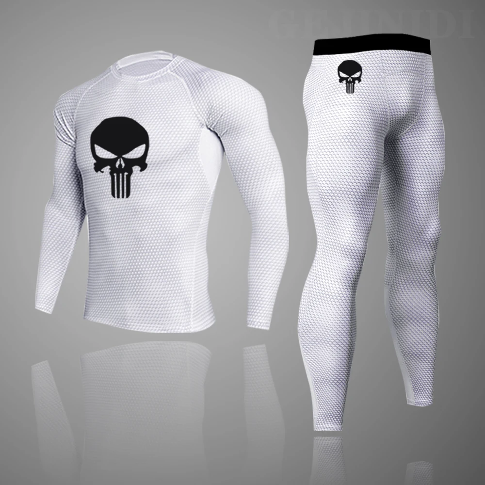 Men's Running Wear Gym Fitness Thermo Underwear 4xl Compression Comprehensive Training Set Male Quick-Drying Tights Tracksuit