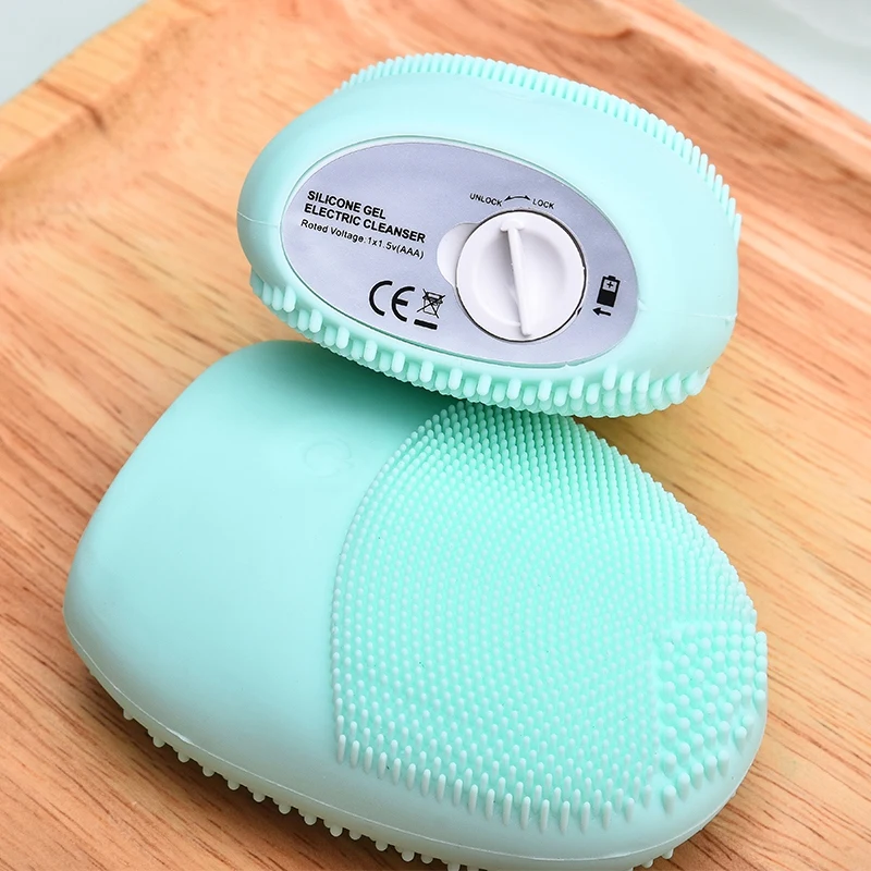 

Double-sided Cleansing Instrument Silicone Electric Cleaning Brush Soft Clean Pores Firming Skin Electric