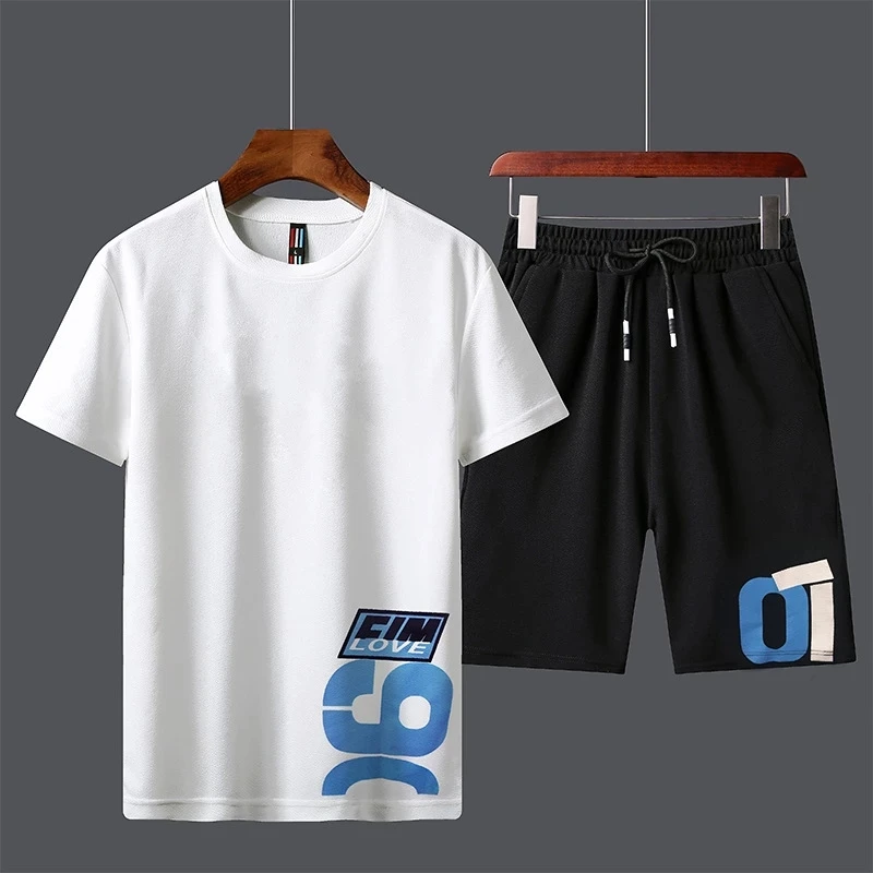

New men's sports 3D printing suit summer clothes short-sleeved T-shirt short-sleeved shorts sweatshirt
