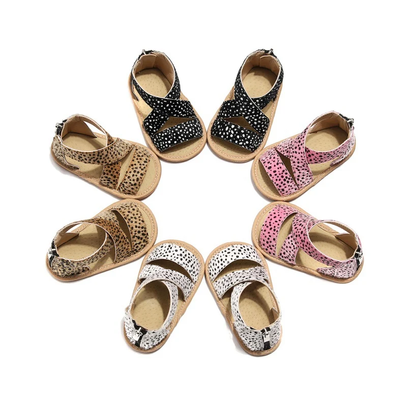 

Children Summer Shoes Newborn Infant Baby Girl Boy Soft Crib Shoes Leopard Infants Anti-slip Sneaker Prewalker 0-18M