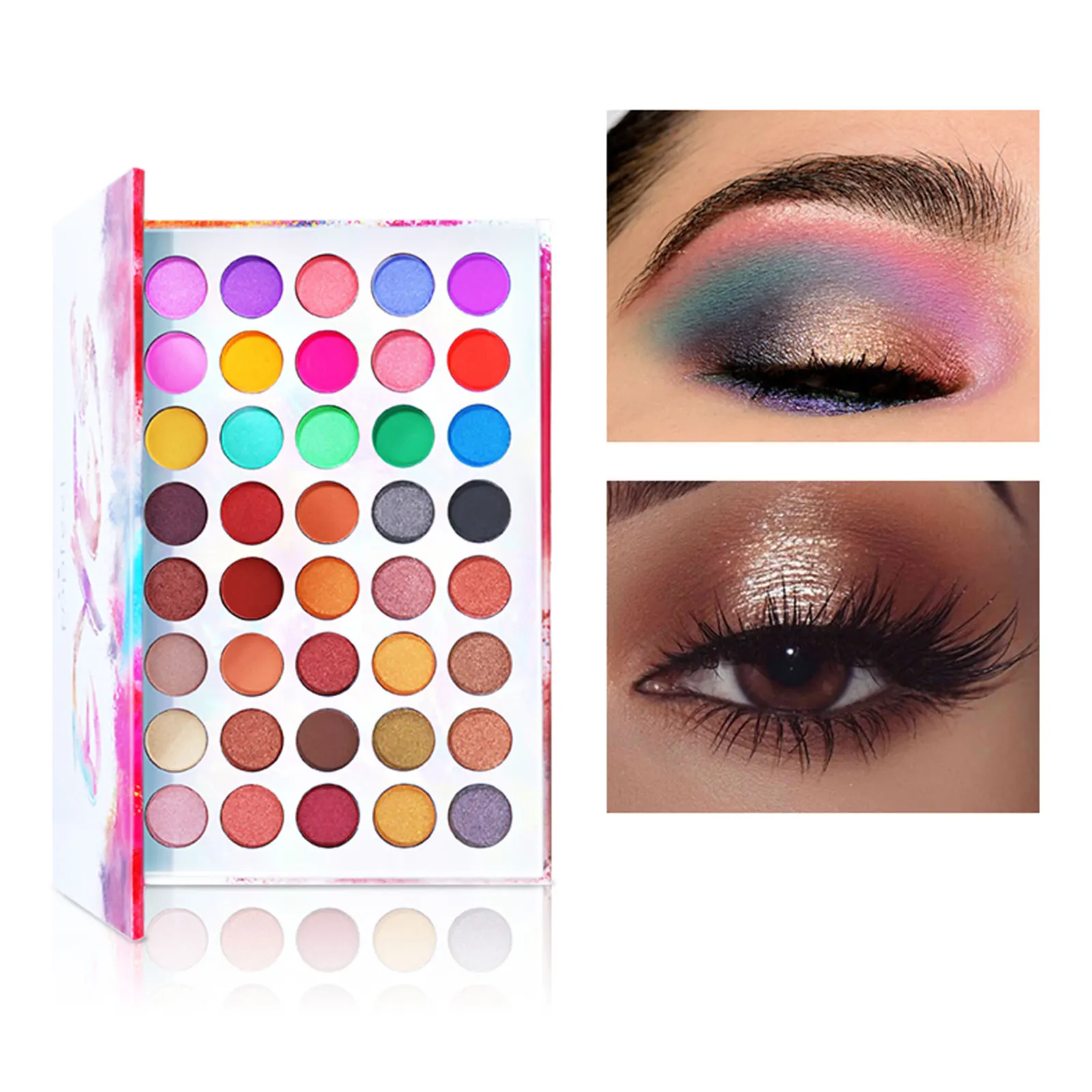 

POPFEEL Pro 40 Colors Eyeshadow Palette, Metallic Shimmer Matte Make Up Eyeshadow Palette Long Lasting Waterproof Makeup Pallet