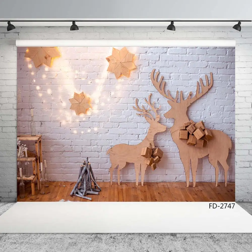 Лось подарки светильник лый Блестящий Декор Рождественские фоны для Фотографии