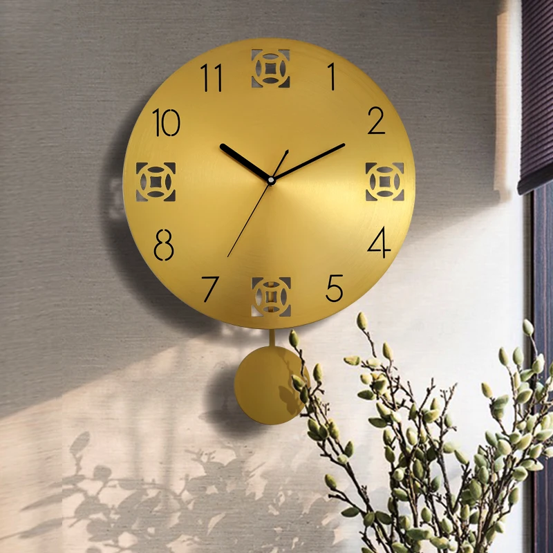 

Vintage Luxury Wall Clock Nordic Creative Silent Pendulum Large Wall Clock Novelty Design Zegar Na Sciane Living Decor DE50ZB