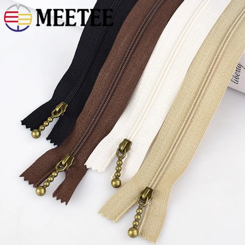 Meetee 20 штук 3 #12-25 см нейлоновая застёжка-молния закрытый конец молния куртка DIY