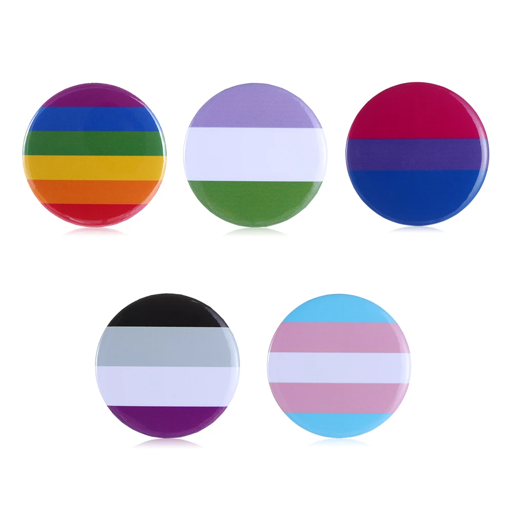 1 шт. Радужный Флаг Гордости Жесть значок поддержка геев лесбиянок бисексуал