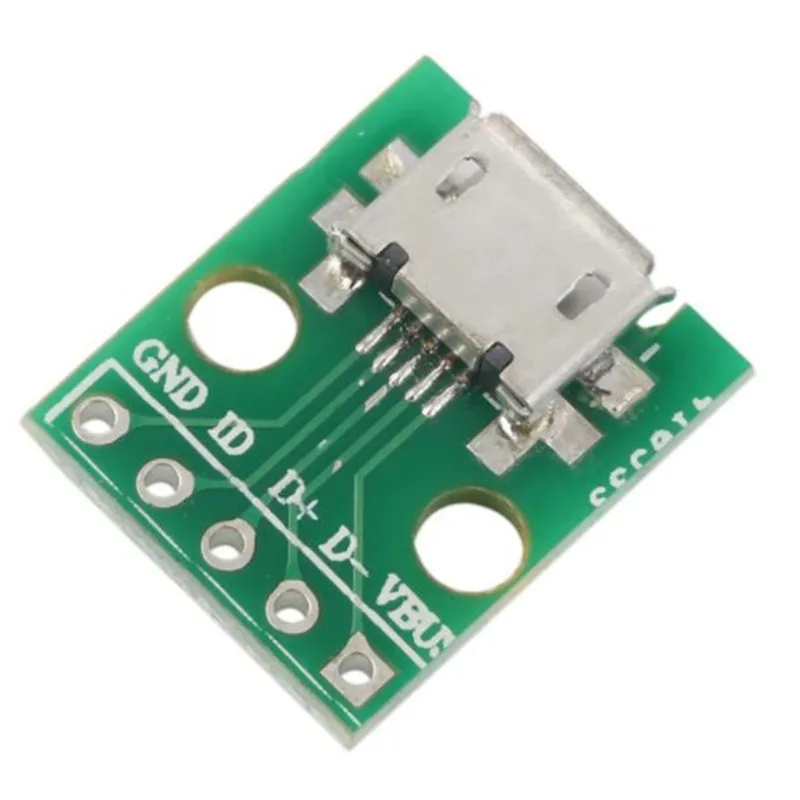 10 шт. MICRO USB адаптер dip 5 контактный разъем PCB конвертер|Соединители| |