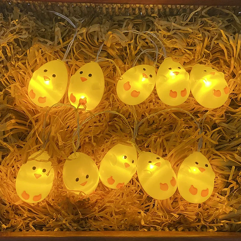 

1.5m Led Easter Chick Fairy Lights String Easter Decorations for Home 10LEDs Outdoor Indoor Decorative Fairy Lights Battery