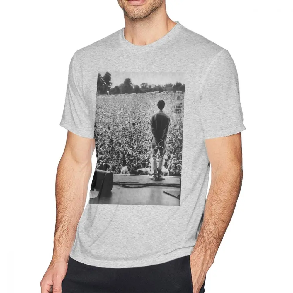 Футболка Oasis, футболка Oasis Knebworth, Пляжная футболка с принтом, свободная Милая Мужская футболка с коротким рукавом из 100 хлопка - Цвет: Gray