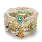 Женский браслет ручной работы ZOSHI, многослойный браслет с бусинами, летняя бижутерия, 6 шт.