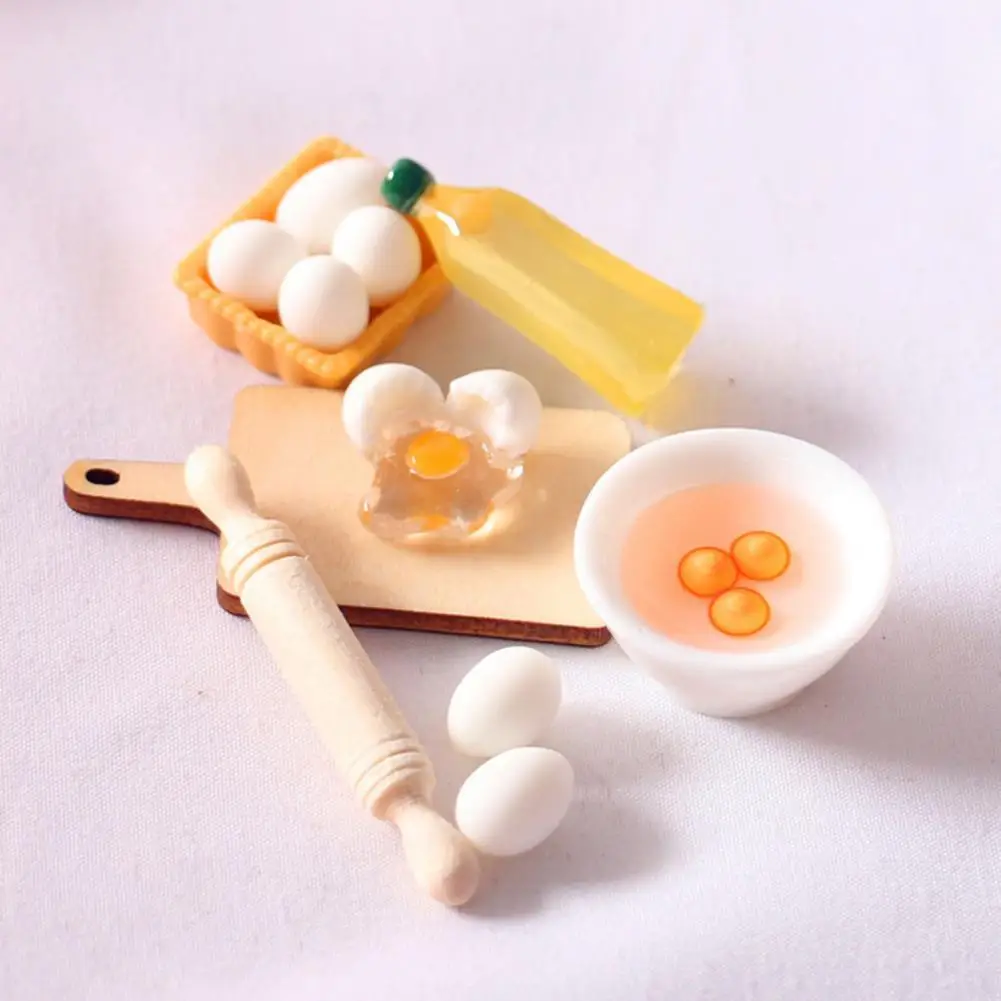 

Funny 1Set Delicate 1/12 Dollhouse Food Set Resin Dollhouse Olive Oil Smooth Surface for Bakery Decoration