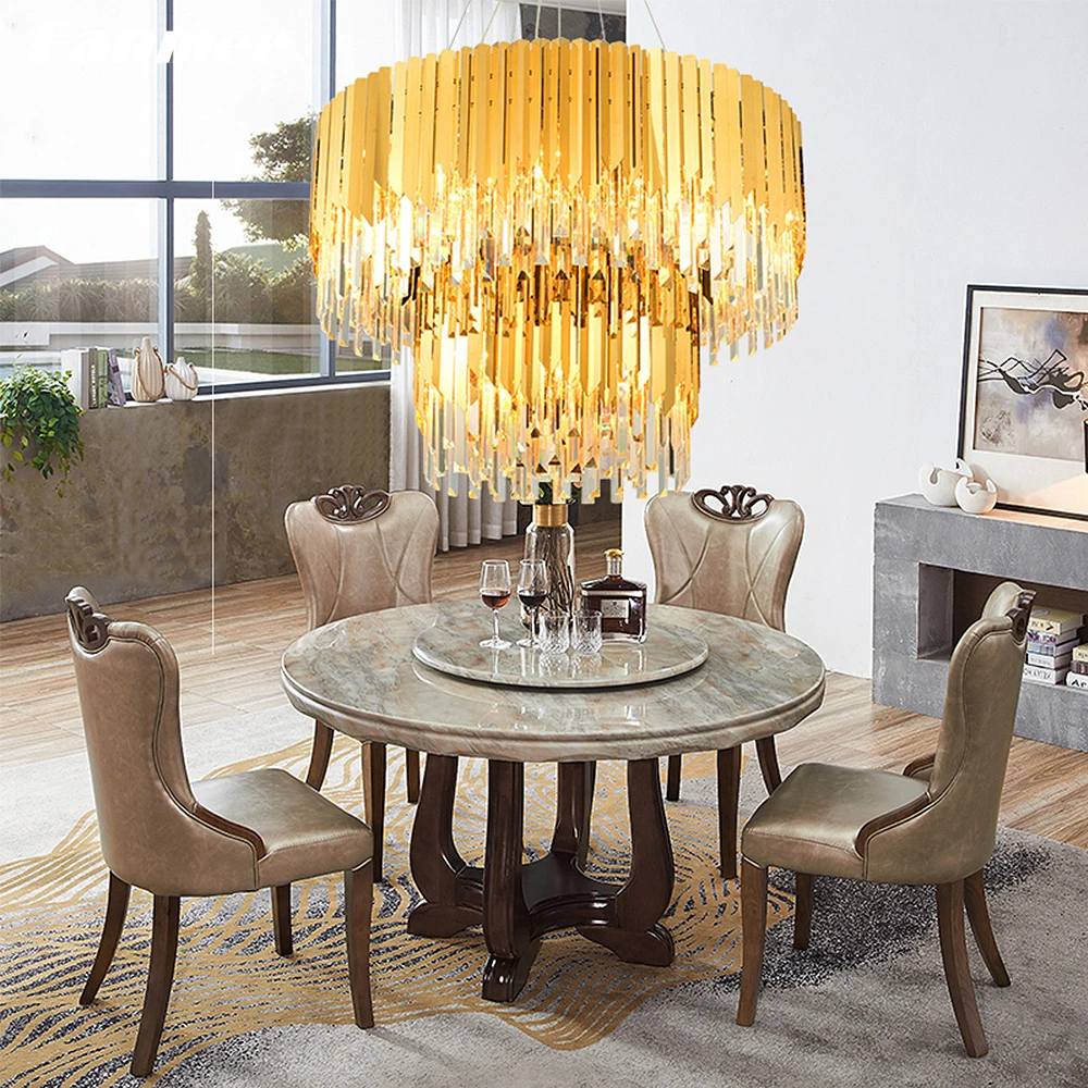 Роскошная хрустальная люстра в стиле постмодерн светодиодный светильник