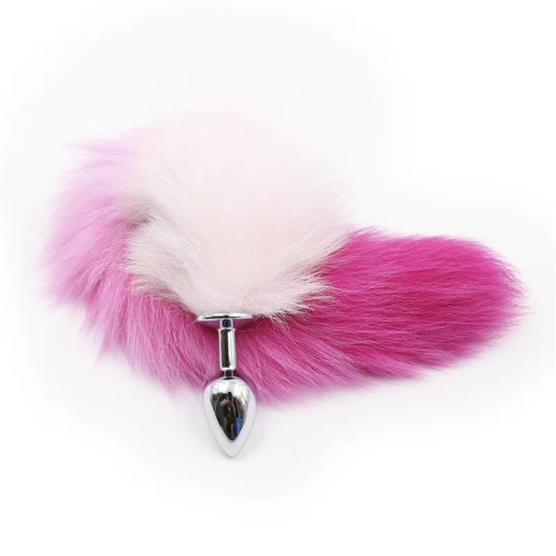 Metal Anal Plug Fox Tail Butt Plug for Couple Sex Game Cosplay Feather Tail Plug Adult Anal Sex Toy for Women Erotic Accessories images - 6