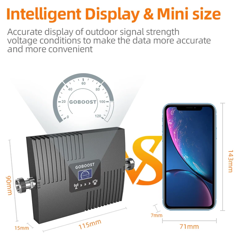 Усилитель сигнала GOBOOST интернет 68 дБ 2G 3G 4G DCS 1800 WCDMA 2100 МГц сотовый телефон Сотовый