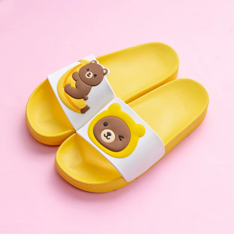 Летние женские шлепанцы с мультяшным медведем и кроликом Милые Пляжные пандой