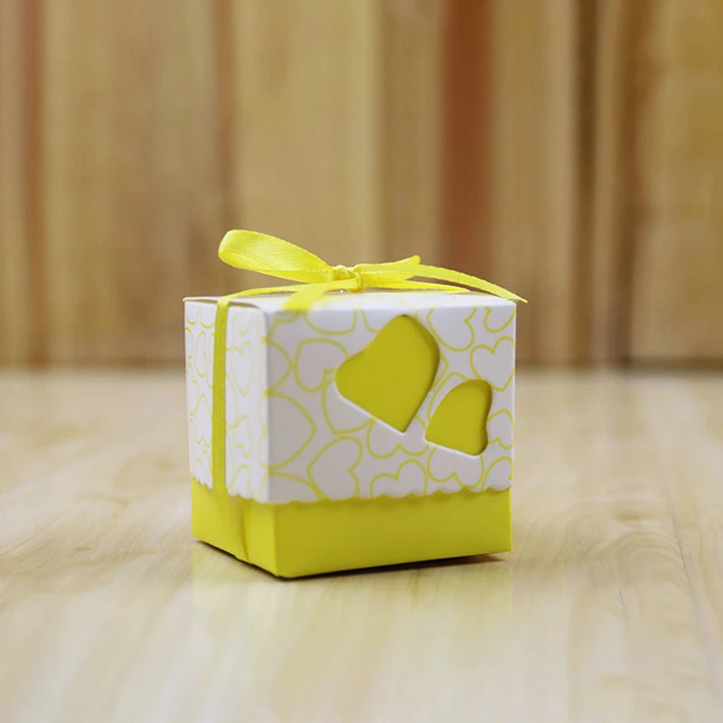 10 шт./лот лазерная резка в форме сердца подарочная коробка конфетные коробки с