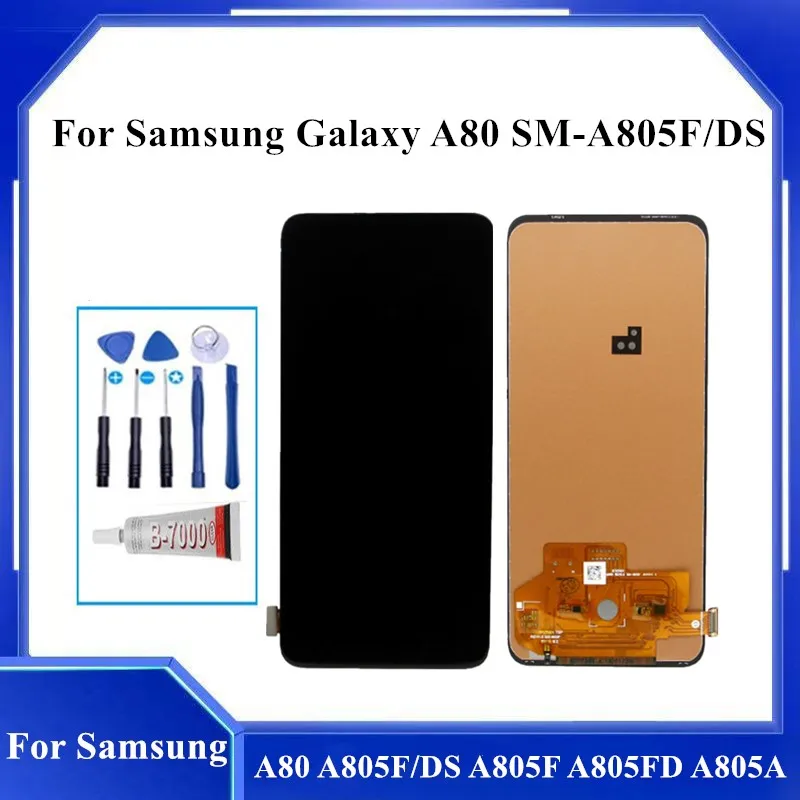 

ЖК-дисплей OLED для Samsung A 80, ЖК-дисплей для Samsung Galaxy A80, A805F/DS, A805F, A805FD, A805A, ЖК-дисплей с сенсорным экраном, дигитайзер в сборе