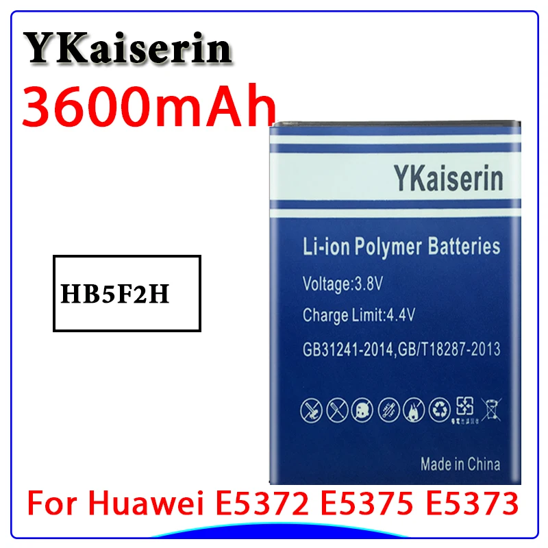 Оригинальный аккумулятор ykaisin для Huawei HB5F2H E5336 E5375 EC5377 E5373 E5330 4G Lte Wi-Fi-роутера 3600 мАч |