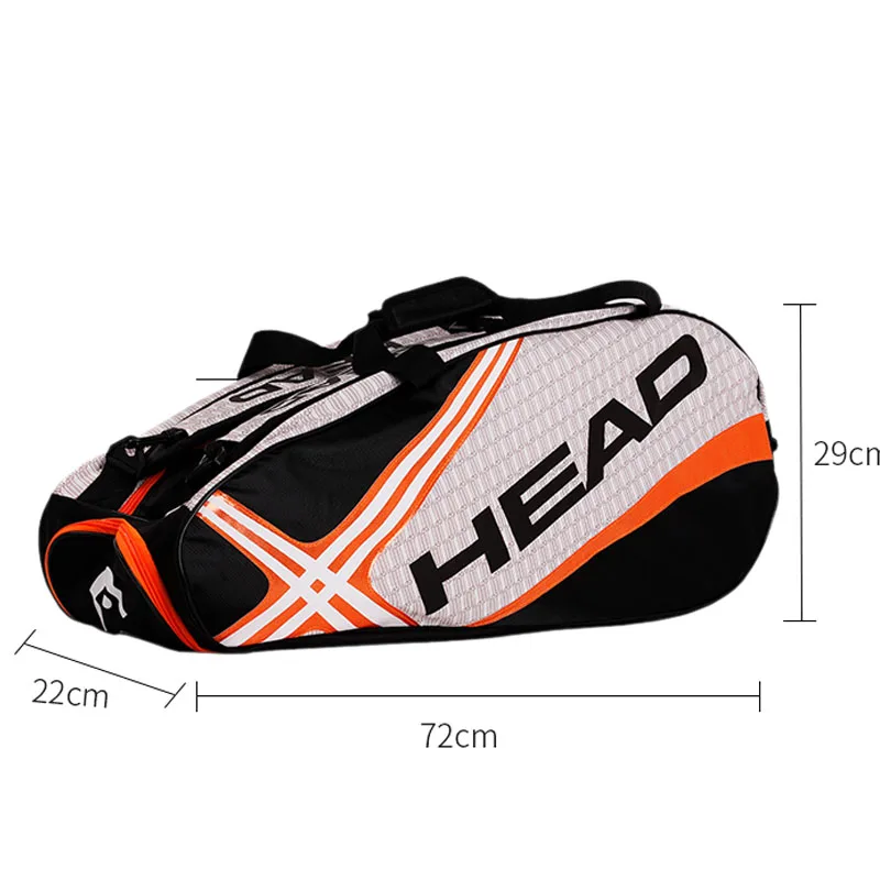 Оригинальная сумка для тенниса Head, брендовая сумка для теннисной ракетки, 6-9 шт., сумка для тенниса, нейлоновая лавсановая Теннисная ракетка ... от AliExpress RU&CIS NEW
