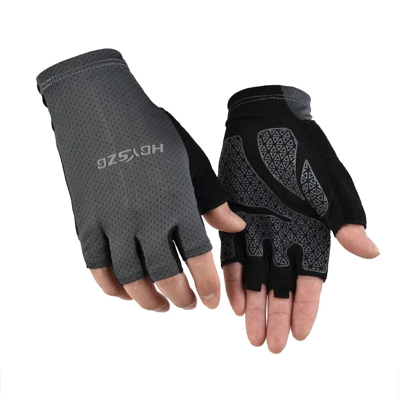 

Summer Men's Gloves Women Half-finger Driving Cycling Sun Protection Fingerless Sports Mesh Non-slip Fishing Fitness Gloves