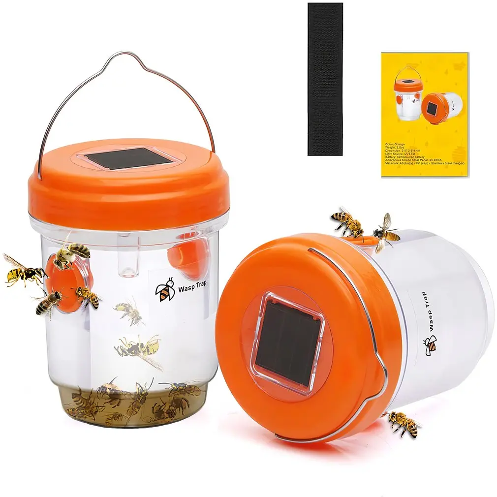 

Solar LED Gardening Fly Trap Bee Drosophila Fruit Wasp Charging Waterproof Non-Toxic Insect Repellents Park Insect Catcher Tool