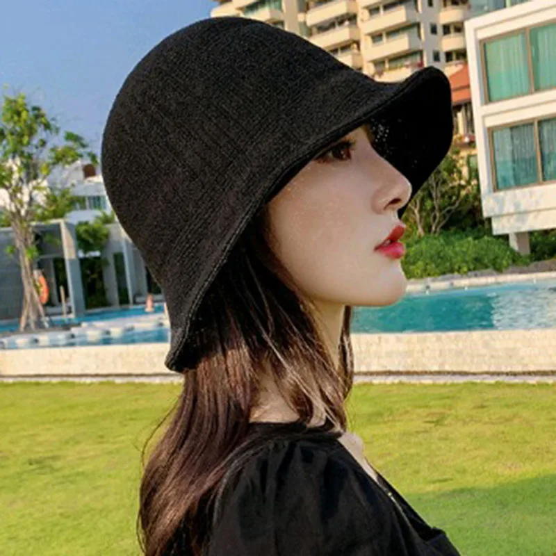 

Women's Bucket Hat Ladies Fashion Sun Visor Cap Breathable Fisherman Hat Wide Brim Summer Hats Beach Sun Hats Foldable New