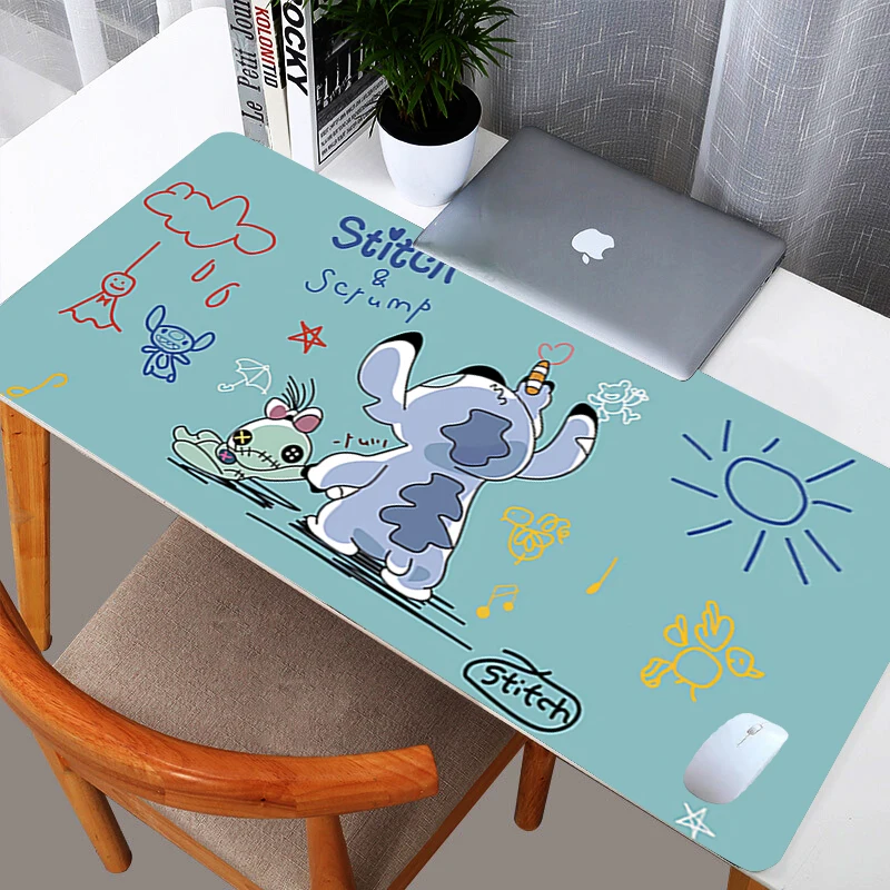 

Cute Large Mouse Pad Gamer Computer Mousepad Kawaii Gaming Accessories Mouse Mat Laptop Keyboard Table Cover Mat Desk Pad Stitch