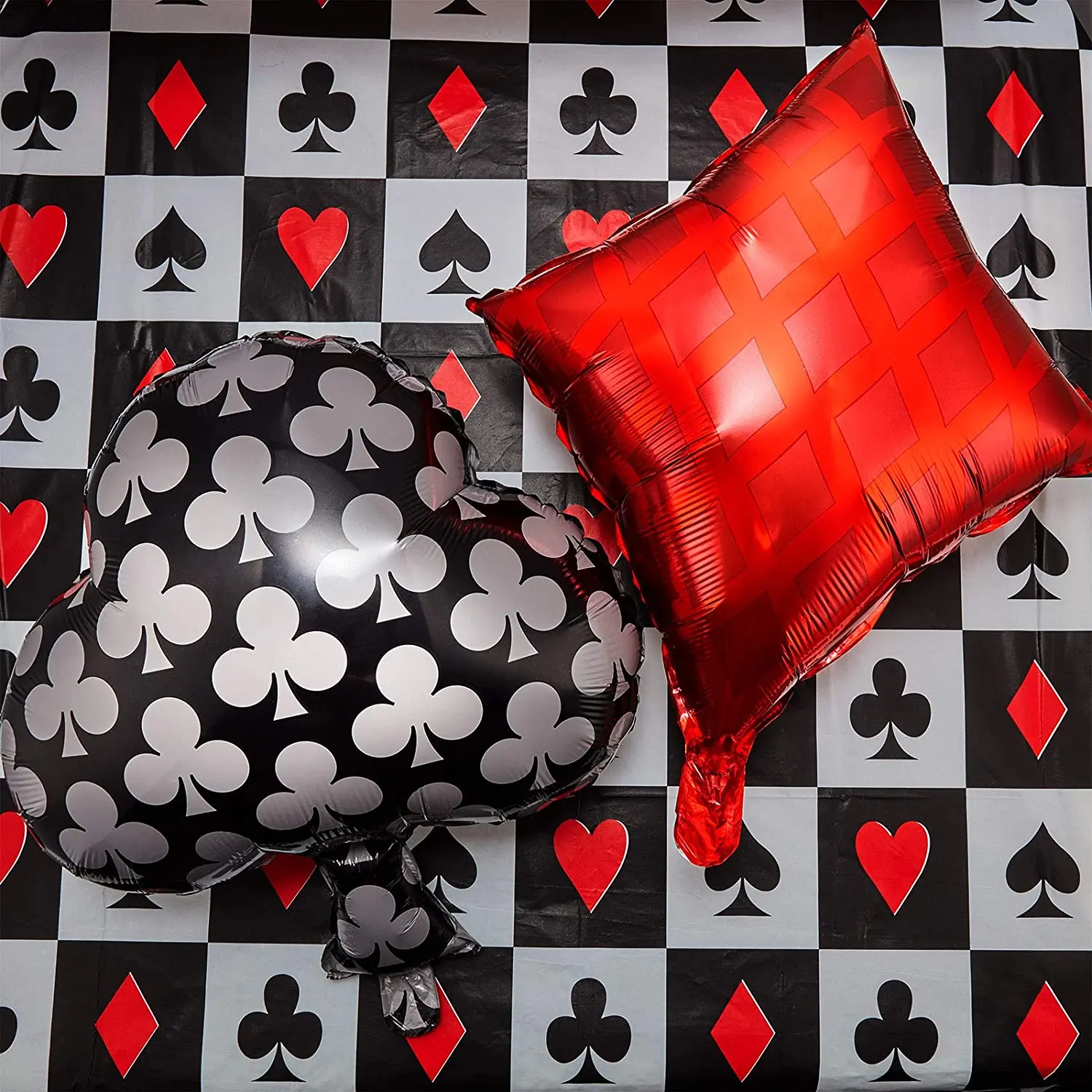 Juego de decoraci&oacute;n para fiesta nocturna de Casino de 68 piezas, incluye globo de aluminio de p&oacute;ker y confeti, globo de l&aacute;tex para fiesta tem&aacute;tica de Casino de Las Vegas-5