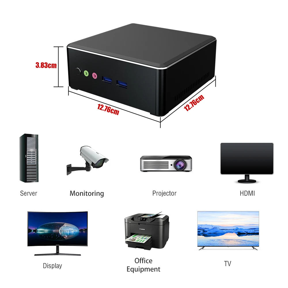 Factory Cheap Mini Pc AMD Ryzen5 3550H R3 2200U R7 2700U Radeon Vega 8 Graphics 8 Core Windows10 Pro HDR Game Desktop Computer
