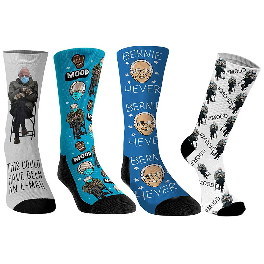 

Bernie Sanders Socks 3D Printing Streetwear Hip Hop Novelty Socks Men Skater